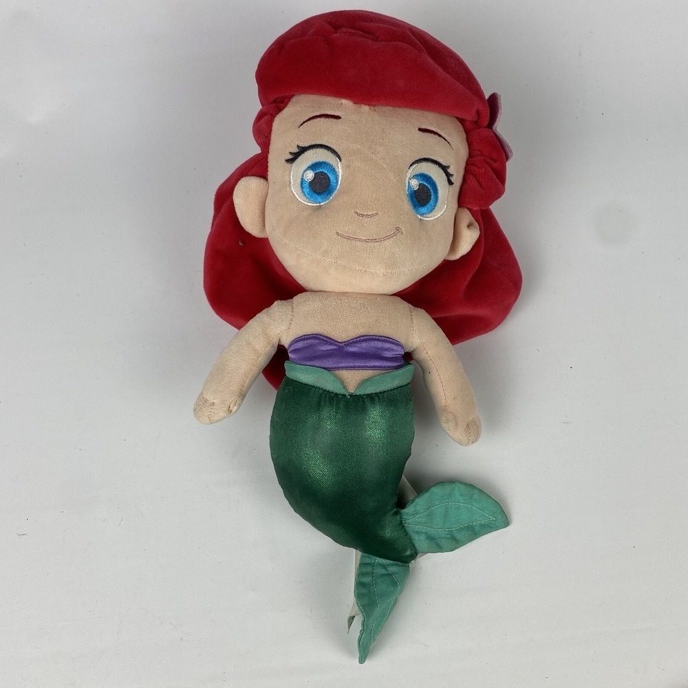 Baby Ariel Little Mermaid Plush Disney Store 13" Stuffed Animal Toy‎